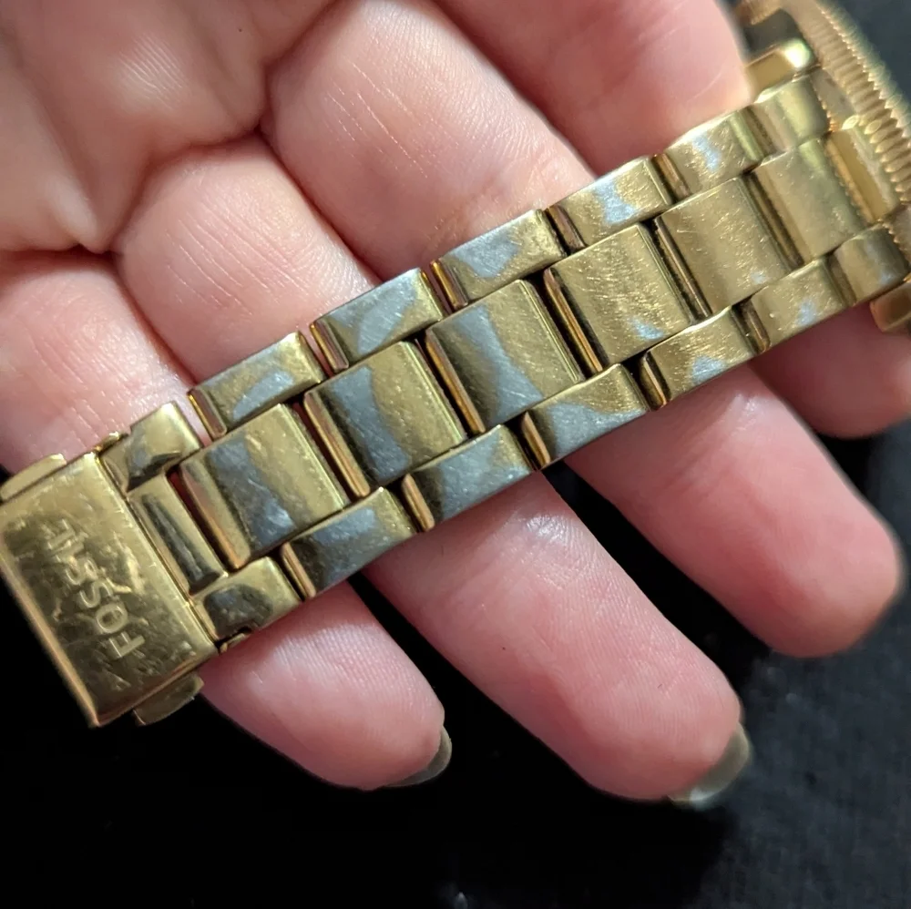 Fossil Gold Tone ES3686 Champagne Dial Stainless Steel 39mm Watch